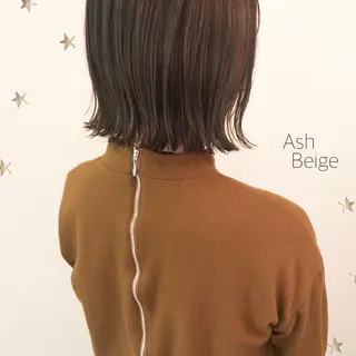 ミディアム カラー 市川 千夏のヘアスタイル