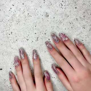 ロング カラー パーマ ヘアアレンジ メンズ キッズ ネイル マツエク・マツパ アイブロウ Salon Ｋのネイルデザイン