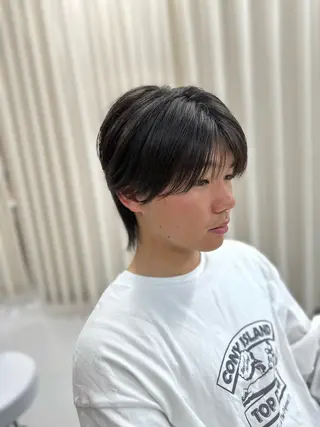 ミディアム カラー パーマ ヘアアレンジ メンズ キッズ 北川大輔🌟 小顔レイヤーカットのヘアスタイル