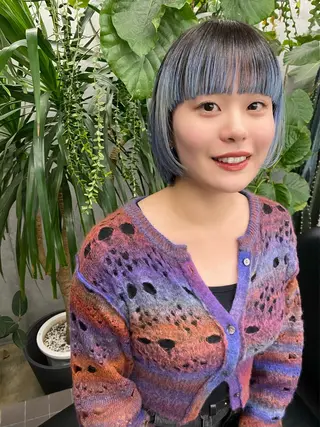 ショート カラー 似合わせカット レイヤー/ボブのヘアスタイル