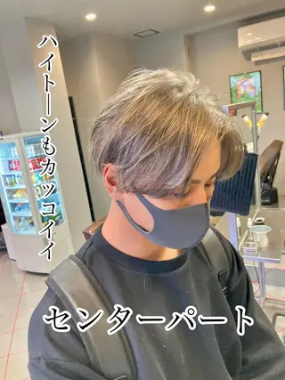 ショート カラー メンズ 【扱いやすいパーマ】 眞鍋拓己のヘアスタイル