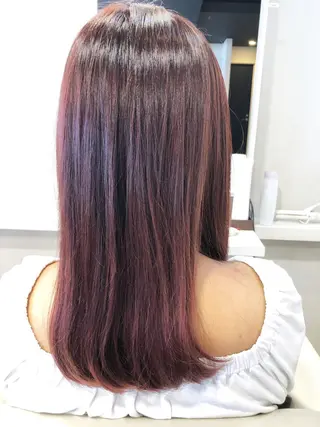 ミディアム カラー 岩間 祐佳のヘアスタイル