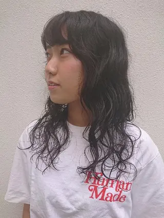 セミロング パーマ 「sumi」 AMIのヘアスタイル