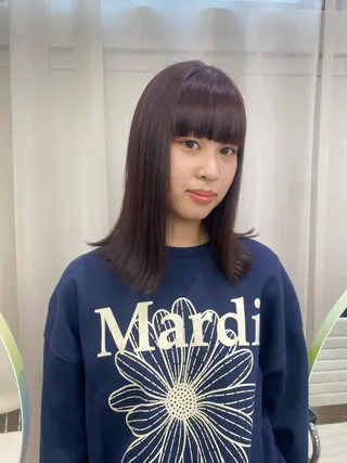 ミディアム カラー ヘアアレンジ レイヤー🌟艶カラー 🕊まやのヘアスタイル