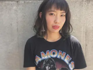 ミディアム カラー ヘアアレンジ タナカ タクヤのヘアスタイル