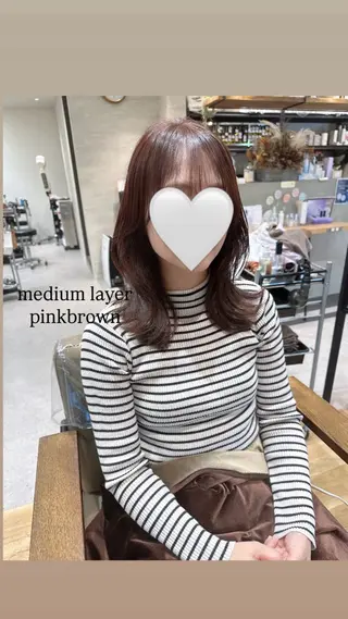 ミディアム つくば 【Ciqi】 あくつのヘアスタイル