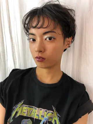 ショート カラー パーマ ヘアアレンジ eri kinjoのヘアスタイル