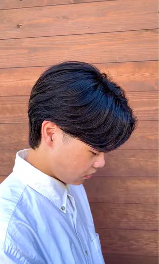 ミディアム パーマ メンズ 今在家 玲【艶髪スト レート/メンズ】のヘアスタイル