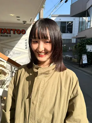 ミディアム ラフで可愛いヘア 🐈‍⬛Rukaのヘアスタイル