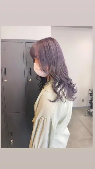 ロング maco 艶感ハイトーン🦋のヘアスタイル