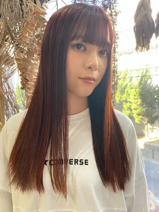セミロング カラー 松尾太樹 【pia】福岡美容室のヘアスタイル