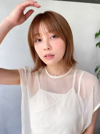 ミディアム 🇰🇷韓国ボブ/ 縮毛矯正🇰🇷愛誠のヘアスタイル