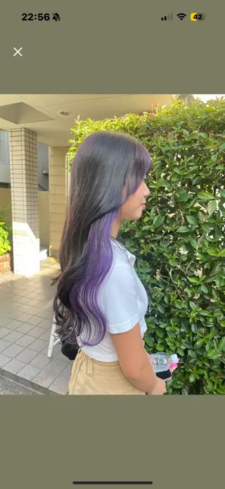 ロング レナ/原宿/レイヤー ダブルカラーのヘアスタイル