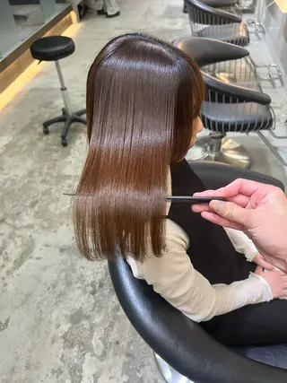 ショート カラー 縮毛矯正×艶髪カラー 髪質改善/三ツ木のヘアスタイル