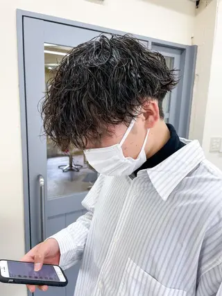 ショート パーマ メンズ メンズパーマ メンズ特化ryoのヘアスタイル