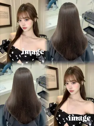 ロング カラー 🤍韓国大人っぽ ベージュMAI🤍のヘアスタイル