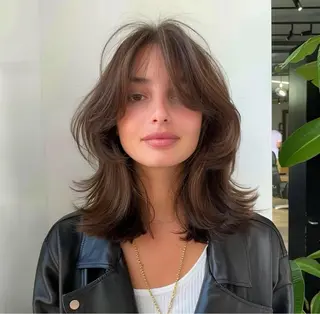 ミディアム レイヤーカットモデル 募集/藤原一真のヘアスタイル