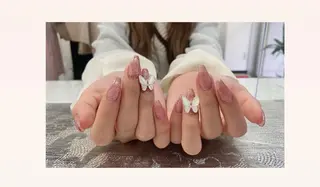 ネイル I-nailロング /ワンホン/キラキラのネイルデザイン