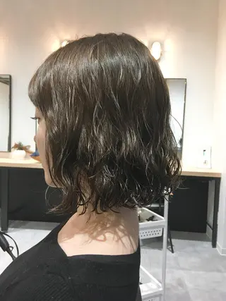 ミディアム カラー パーマ 横浜縮毛矯正 ☆渋谷良太のヘアスタイル