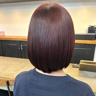 ショート カラー うる艶カラー /縮毛矯正✨レオンのヘアスタイル