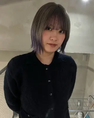 ミディアム ハルカ 透明感カラー 美髪縮毛矯正🥣のヘアスタイル