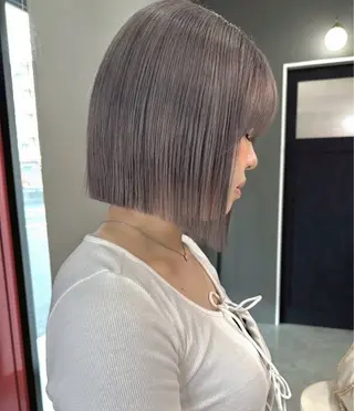 ミディアム カラー 紙野 優月のヘアスタイル