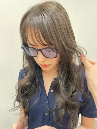 セミロング 韓国風パーマ/ヘア セット/店長みづきのヘアスタイル