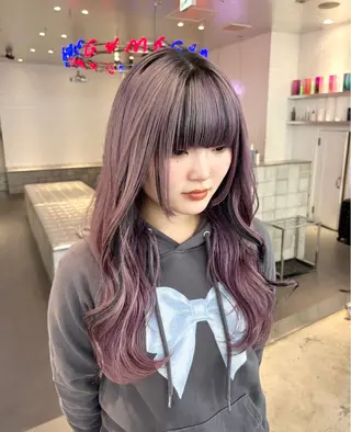 ミディアム MiRI💜地毛級 エクステ✖似合わせ技のヘアスタイル