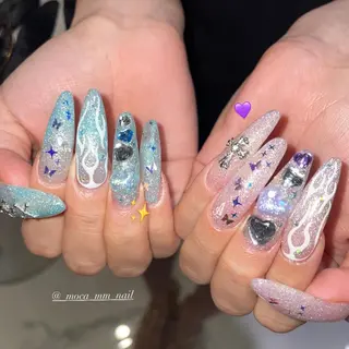 ネイル ˚✧⁺⭐︎༚moca miyuu⁎⁺˳✧༚のネイルデザイン