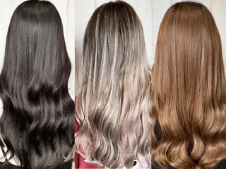 ロング カラー ヘアアレンジ チビ編み込みエクステ シールEXどぅ〜すのヘアスタイル