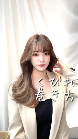 セミロング カラー 顔周り特化/韓国ヘア /レイヤー/吉野幸大のヘアスタイル