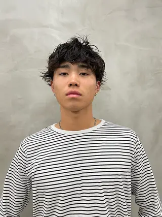 パーマ メンズ メンズカット パーマ[佐橋]のヘアスタイル
