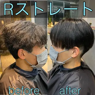 ショート メンズ 毛流れ縮毛矯正✨ メンズ那智優貴のヘアスタイル