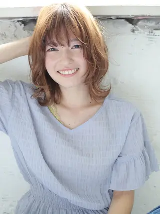 ミディアム 🐺ウルフ/レイヤー 似合わせ‎🤍沙羅のヘアスタイル