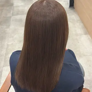 ミディアム チョコカラー🤎 韓国風/MIHOのヘアスタイル