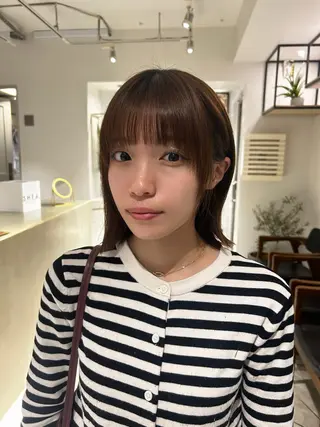 ミディアム 暖色カラー 奥村陽花のヘアスタイル