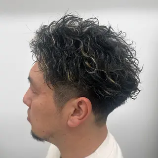 パーマ メンズ メンズパーマ🔵 ブリーチ✨原田慎也のヘアスタイル