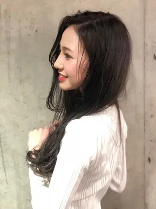 ロング カラー メンズ 韓国レイヤーカット 🧸ベージュカラーのヘアスタイル
