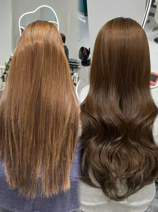 ロング カラー 𝑹𝒊𝒉𝒐🎀 名駅/大人韓国ヘアのヘアスタイル