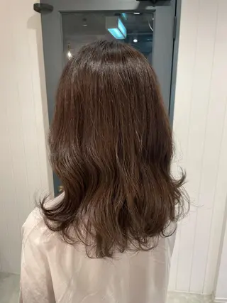 セミロング カラー レイヤー♡ 石川優奈のヘアスタイル