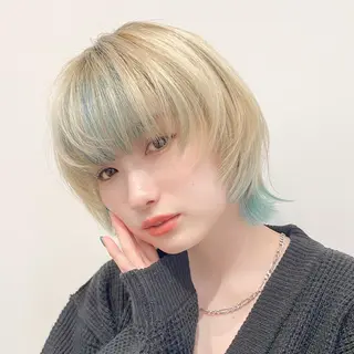 ショート カラー ハッシュカット/艶感 カラー/ユウキ✨のヘアスタイル