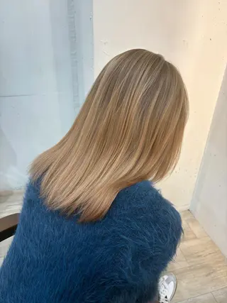ミディアム カラー lafit ラフィット 下大利のヘアスタイル