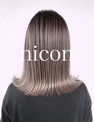 ミディアム 髪質改善 髪質改善カラーのヘアスタイル
