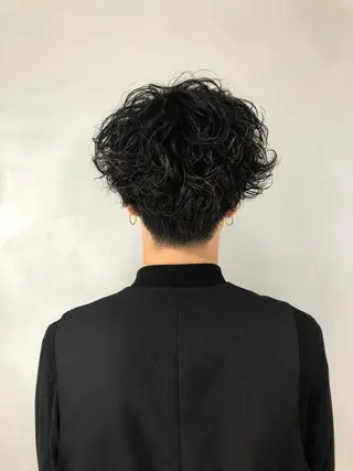 ショート パーマ 髪質改善イノアカラー 富澤ショウタのヘアスタイル