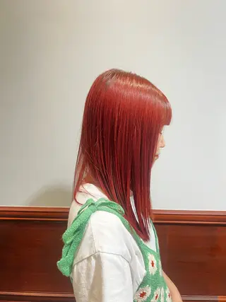 ミディアム カラー れいな🌼 ボブ･艶カラー🌼のヘアスタイル