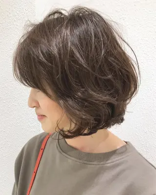 ショート パーマ 当日予約🆗✂︎ ウエモト　タクのヘアスタイル