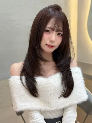 ロング レイヤー/韓国/ 透明感カラー/みずほのヘアスタイル