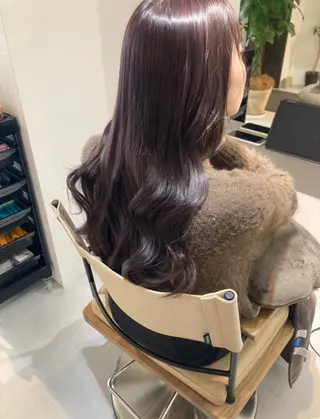 ロング ✨色持ちの良い艶 カラー✨蟹江真世のヘアスタイル