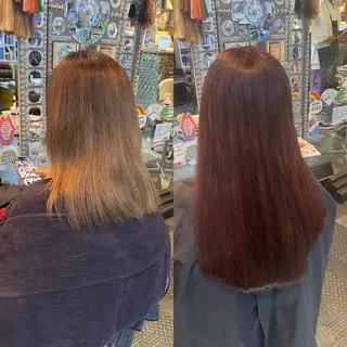 ミディアム カラー ヘアアレンジ 🌈派手髪エクステ ブレイズ🌈ひろとのヘアスタイル