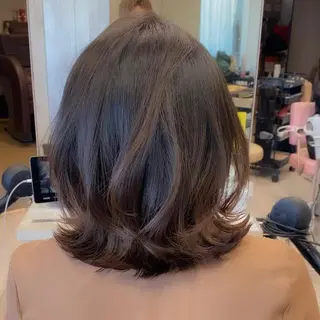 ショート カラー 顔まわりカット🌟 くびれヘア/寺門遥輝のヘアスタイル